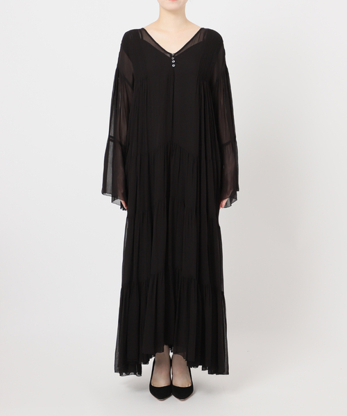 Deuxieme Classe（ドゥーズィエムクラス）の「Sheer Boho ドレス（ワンピース・レディース・ブラック・36/38）」の19枚目の写真