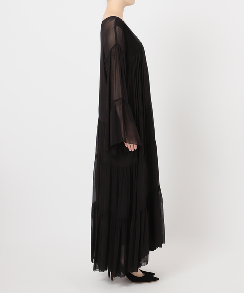 Deuxieme Classe（ドゥーズィエムクラス）の「Sheer Boho ドレス（ワンピース・レディース・ブラック・36/38）」の4枚目の写真