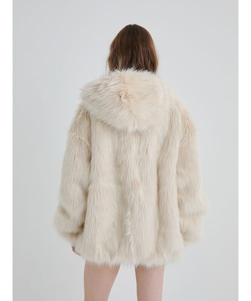 SORIN（ソリン　）の「Long Fur Hoodie Blouson/ロングファーフーディーブルゾン（その他アウター・レディース・ブラック/マルチ/オフホワイト・38）」の13枚目の写真
