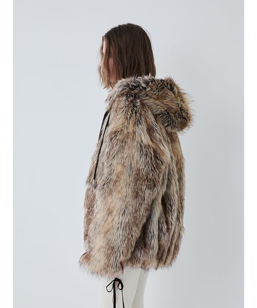 SORIN（ソリン　）の「Long Fur Hoodie Blouson/ロングファーフーディーブルゾン（その他アウター・レディース・ブラック/マルチ/オフホワイト・38）」の18枚目の写真