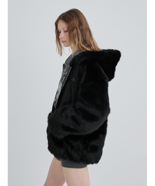 SORIN ソリン ロングファーフーディーブルゾン セール】Long Fur Hoodie Blouson/ロングファーフーディーブルゾン