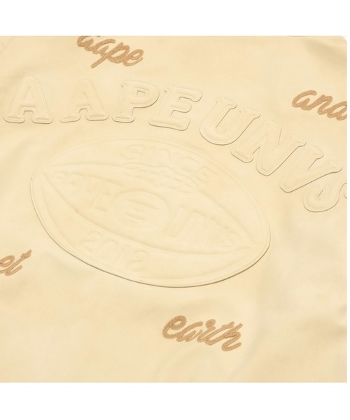 AAPE BY A BATHING APE(エーエイプバイアベイシングエイプ)の「AAPE VARSITY JACKET(その他アウター・メンズ・アイボリー/カーキ・LARGE/MEDIUM/X-LARGE/SMALL)」の5枚目の写真