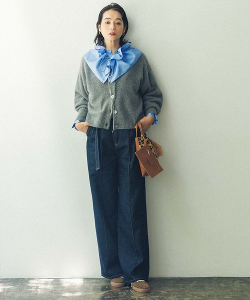 Gready Brilliant（グレディブリリアン）の「マルチフリルカラーブラウス（シャツ/ブラウス・レディース・オフホワイト/ブルー・FREE）」の16枚目の写真