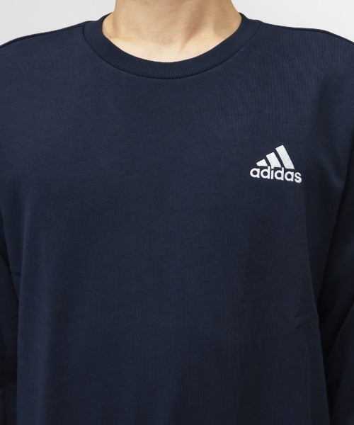 adidas(アディダス)の「アディダス adidas エッセンシャルズ エンブロイダード スモール ロゴ スウェットシャツ(スウェット・メンズ・ブラック/ネイビー/グレー・S/M/L/LL/3L)」の6枚目の写真