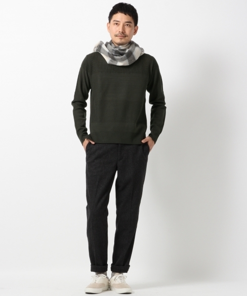 GLOBAL WORK(グローバルワーク)の「12ゲージストラクチャーMIXプルオーバー2/709288(ニット/セーター・メンズ・ホワイト/カーキ/グレー/ネイビー・SMALL/LARGE/X-LARGE/MEDIUM)」の14枚目の写真