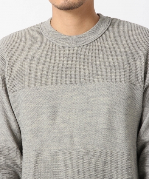 GLOBAL WORK(グローバルワーク)の「12ゲージストラクチャーMIXプルオーバー2/709288(ニット/セーター・メンズ・ホワイト/カーキ/グレー/ネイビー・SMALL/LARGE/X-LARGE/MEDIUM)」の7枚目の写真
