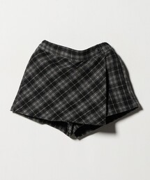 green label relaxing | チェック ラップキュロット（ブラック） / キッズ  100cm-160cm(その他パンツ)