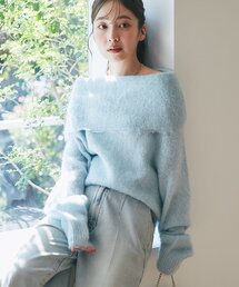 【新品未使用】LA BOUTIQUE BONBON オフショルダー ✨【完売品】 大人っぽニット】ラメオフショルダーニット | La boutique