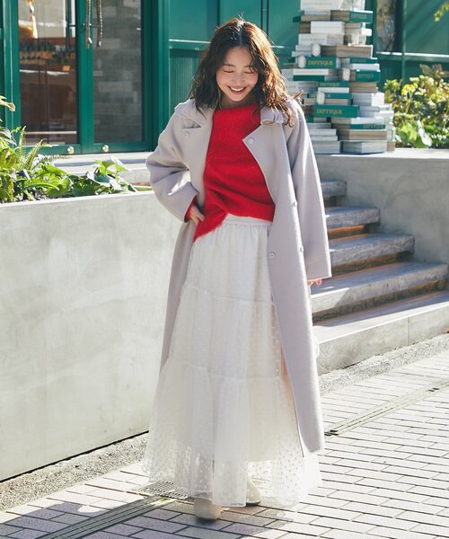 La boutique BonBon(ラブティックボンボン)の「【今すぐお届け!・最強モテニット】オフショルシャギーニット(ニット/セーター・レディース・グレー/ピンク/サックスブルー/レッド・FREE)」の18枚目の写真