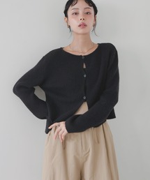 LIAN | センターホールリブニットカーディガン(カーディガン/ボレロ)