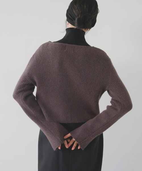 LIAN（リアン）の「センターホールリブニットカーディガン（カーディガン/ボレロ・レディース・ブラウン/レッド/チャコールグレー/ブラック・FREE）」の16枚目の写真