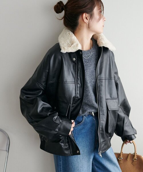 discoat レザージャケット Discoat（ディスコート） ブルゾン アウター 「衿取り外し可能/ユニ