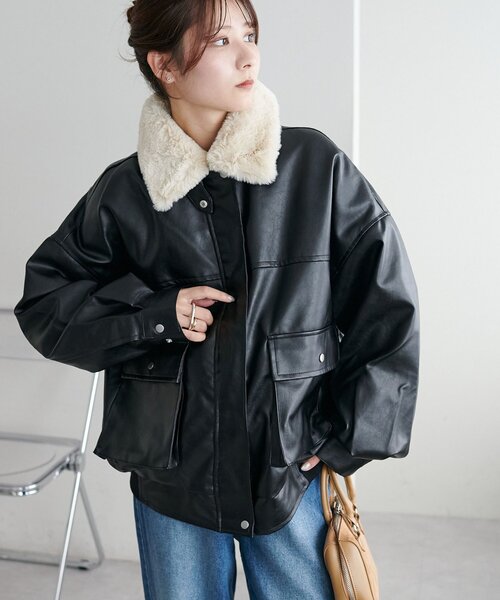 discoat レザージャケット セール】【WEB限定】ティペット付レザーブルゾン（ブルゾン）｜DISCOAT