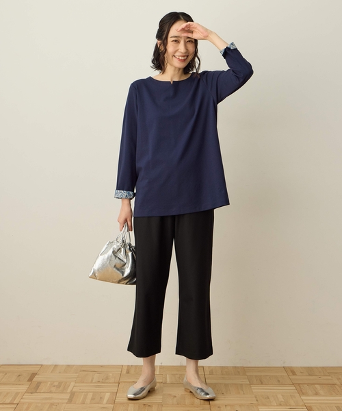 DECOY SINCE 1981(デコイシンスイチキュウハチイチ)の「リバティプリントチュニックプルオーバー(Tシャツ/カットソー・レディース・レッド/ネイビー・M/L/LL)」の7枚目の写真