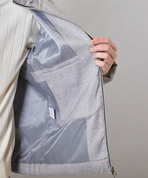 UNION STATION（ユニオンステーション）の「【THERMOLITE / サーモライト】カルゼウールライク中綿ブルゾン（ダウンジャケット/コート・メンズ・ライトグレー/ネイビー/ブラウン/ブラック・M/L/LL）」の21枚目の写真