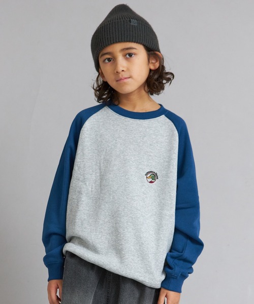 PAIRMANON STREET（ペアマノンストリート）の「裏起毛 スウェット ラグラン トレーナー【PAIRMANON STREET】（スウェット・キッズ・ブラック/ブラウン/グリーン/イエロー/ネイビー/パープル・160/140/130/100/110/120/150/90）」の4枚目の写真