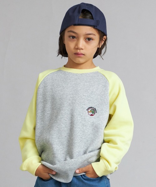 PAIRMANON STREET（ペアマノンストリート）の「裏起毛 スウェット ラグラン トレーナー【PAIRMANON STREET】（スウェット・キッズ・ブラック/ブラウン/グリーン/イエロー/ネイビー/パープル・160/140/130/100/110/120/150/90）」の6枚目の写真