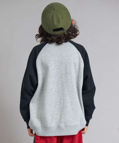 PAIRMANON STREET（ペアマノンストリート）の「裏起毛 スウェット ラグラン トレーナー【PAIRMANON STREET】（スウェット・キッズ・ブラック/ブラウン/グリーン/イエロー/ネイビー/パープル・160/140/130/100/110/120/150/90）」の8枚目の写真