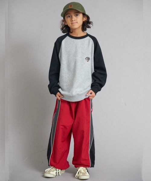 PAIRMANON STREET（ペアマノンストリート）の「裏起毛 スウェット ラグラン トレーナー【PAIRMANON STREET】（スウェット・キッズ・ブラック/ブラウン/グリーン/イエロー/ネイビー/パープル・160/140/130/100/110/120/150/90）」の9枚目の写真