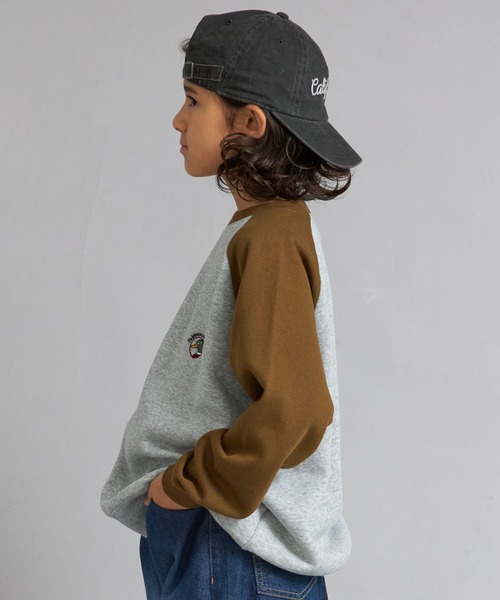 PAIRMANON STREET（ペアマノンストリート）の「裏起毛 スウェット ラグラン トレーナー【PAIRMANON STREET】（スウェット・キッズ・ブラック/ブラウン/グリーン/イエロー/ネイビー/パープル・160/140/130/100/110/120/150/90）」の10枚目の写真