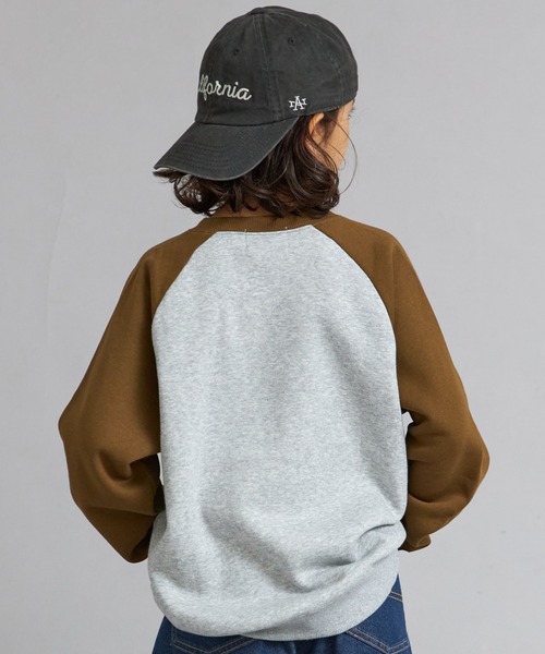 PAIRMANON STREET（ペアマノンストリート）の「裏起毛 スウェット ラグラン トレーナー【PAIRMANON STREET】（スウェット・キッズ・ブラック/ブラウン/グリーン/イエロー/ネイビー/パープル・160/140/130/100/110/120/150/90）」の11枚目の写真