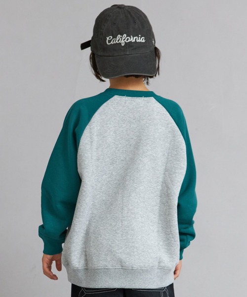 PAIRMANON STREET（ペアマノンストリート）の「裏起毛 スウェット ラグラン トレーナー【PAIRMANON STREET】（スウェット・キッズ・ブラック/ブラウン/グリーン/イエロー/ネイビー/パープル・160/140/130/100/110/120/150/90）」の14枚目の写真