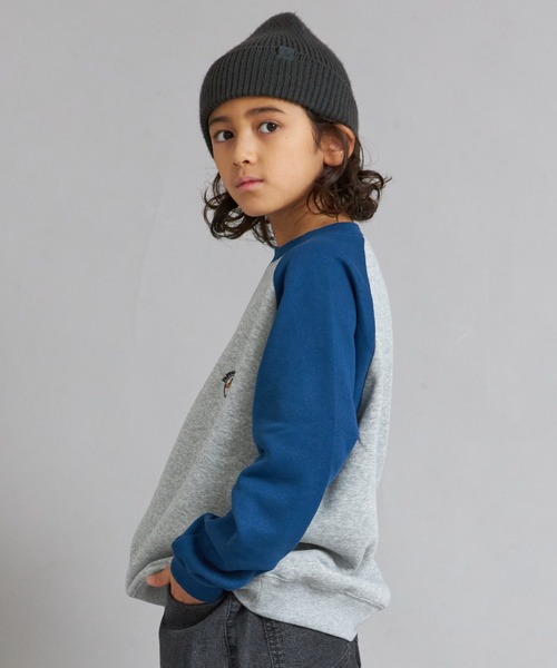 PAIRMANON STREET（ペアマノンストリート）の「裏起毛 スウェット ラグラン トレーナー【PAIRMANON STREET】（スウェット・キッズ・ブラック/ブラウン/グリーン/イエロー/ネイビー/パープル・160/140/130/100/110/120/150/90）」の16枚目の写真