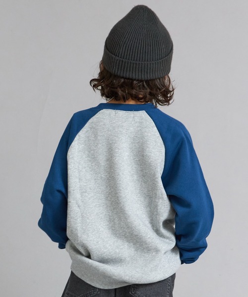 PAIRMANON STREET（ペアマノンストリート）の「裏起毛 スウェット ラグラン トレーナー【PAIRMANON STREET】（スウェット・キッズ・ブラック/ブラウン/グリーン/イエロー/ネイビー/パープル・160/140/130/100/110/120/150/90）」の17枚目の写真