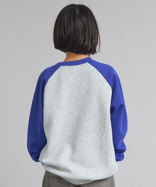PAIRMANON STREET（ペアマノンストリート）の「裏起毛 スウェット ラグラン トレーナー【PAIRMANON STREET】（スウェット・キッズ・ブラック/ブラウン/グリーン/イエロー/ネイビー/パープル・160/140/130/100/110/120/150/90）」の20枚目の写真