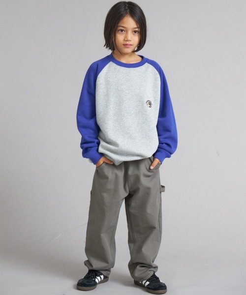 PAIRMANON STREET（ペアマノンストリート）の「裏起毛 スウェット ラグラン トレーナー【PAIRMANON STREET】（スウェット・キッズ・ブラック/ブラウン/グリーン/イエロー/ネイビー/パープル・160/140/130/100/110/120/150/90）」の21枚目の写真