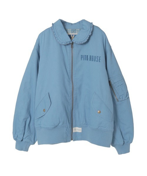 未使用　ピンクハウス　ブルゾン　2021 バラ園うさぎ刺繍ブルゾン（ブルゾン）｜PINK HOUSE（ピンク