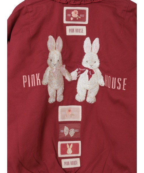 バラ園うさぎ刺繍ブルゾン（ブルゾン）｜PINK HOUSE（ピンク
