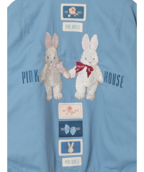 バラ園うさぎ刺繍ブルゾン（ブルゾン）｜PINK HOUSE（ピンクハウス）の