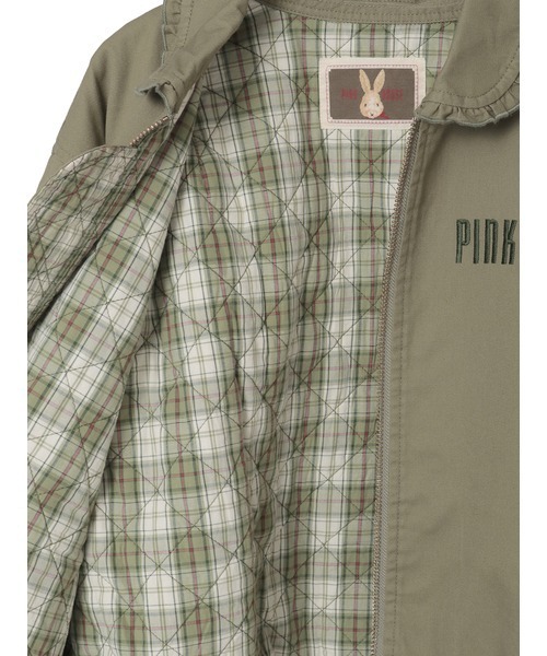 PINK HOUSE ピンクハウス　テリア刺繍ブルゾン セール】 スコッチテリア刺繍入りロゴアップリケブルゾン （ブルゾン