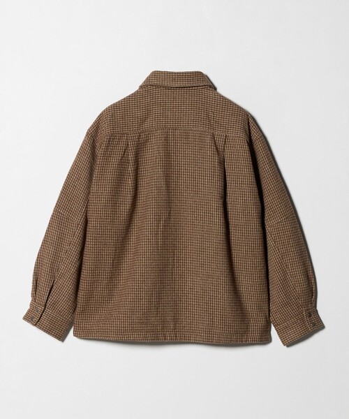 CITEN（シテン）の「＜CITEN＞ミニチェックジャケットブラウン（カバーオール・レディース・ブラウン系・S/M）」の5枚目の写真