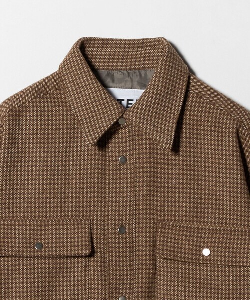 CITEN（シテン）の「＜CITEN＞ミニチェックジャケットブラウン（カバーオール・レディース・ブラウン系・S/M）」の6枚目の写真