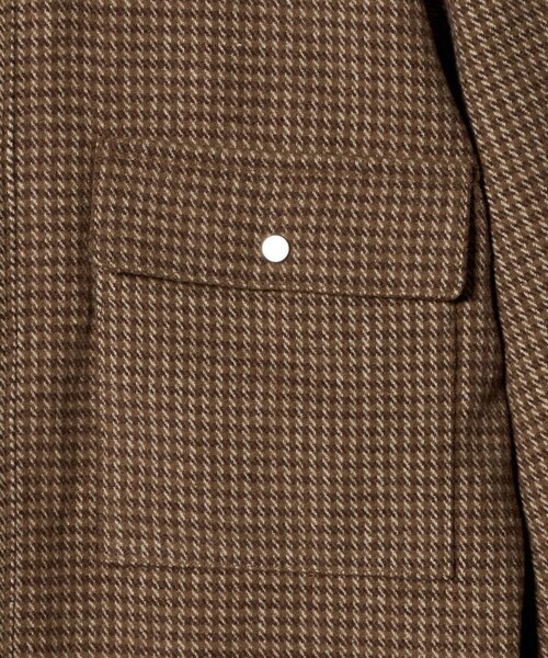CITEN（シテン）の「＜CITEN＞ミニチェックジャケットブラウン（カバーオール・レディース・ブラウン系・S/M）」の8枚目の写真