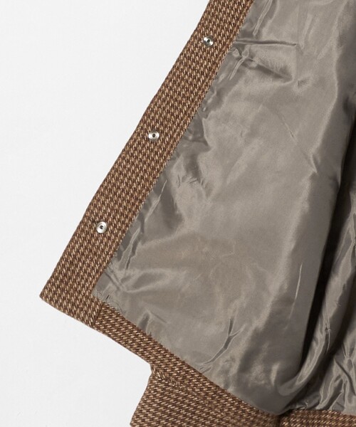 CITEN（シテン）の「＜CITEN＞ミニチェックジャケットブラウン（カバーオール・レディース・ブラウン系・S/M）」の9枚目の写真