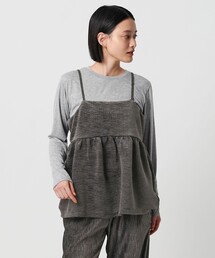 クリンクル ベロアキャミ+Tシャツ <A DAY IN THE LIFE>