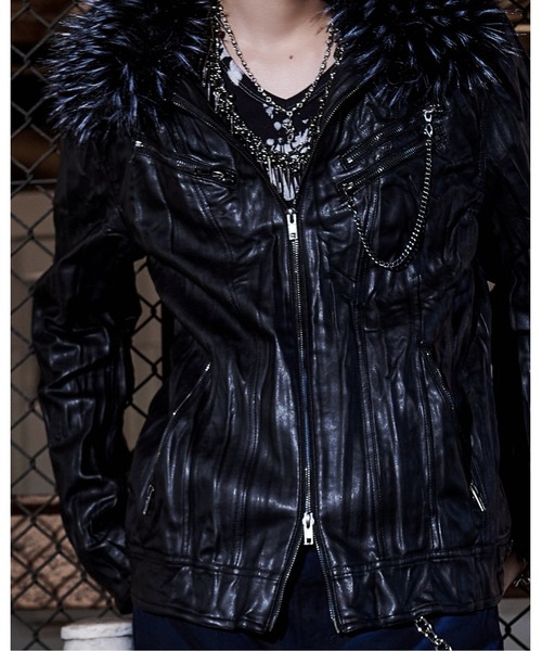 FUGA/フーガ』ファー付きライダースジャケット（ライダース