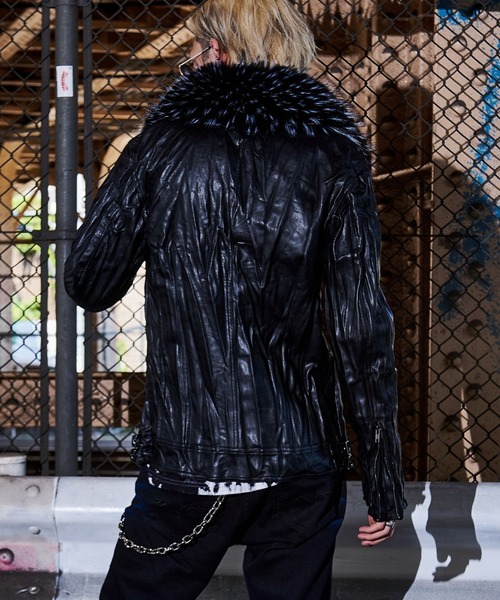 FUGA/フーガ』ファー付きライダースジャケット（ライダース