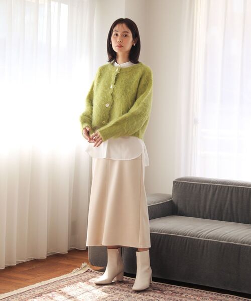 Green　Parks（グリーンパークス）の「RUPIS.ヒール金具ストレッチブーツ（ブーツ・レディース・ブラック/アイボリー・S/M/L）」の12枚目の写真