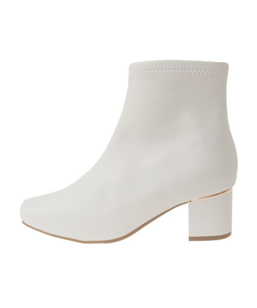 Green　Parks（グリーンパークス）の「RUPIS.ヒール金具ストレッチブーツ（ブーツ・レディース・ブラック/アイボリー・S/M/L）」の5枚目の写真