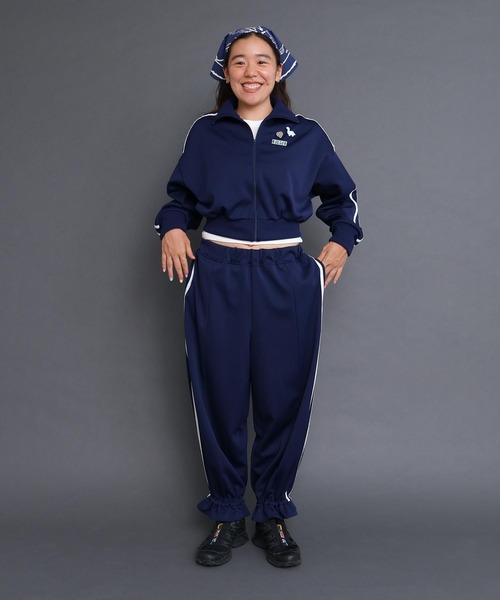 I am I in fact...（アイアムアイインファクト）の「Jersey short blouson（ジャージ・レディース・ネイビー/ブラック・FREE）」の6枚目の写真