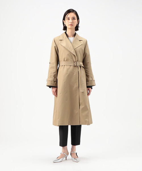 COMME CA（コムサ）の「綿ナイロンツイル コート（その他アウター・レディース・ブラック/ベージュ・9号）」の2枚目の写真