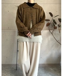 amini（アミニ）の「【2025 AW】襟付きポロニットカーディガン（カーディガン/ボレロ）」