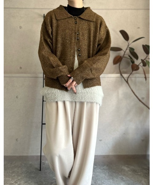 セール】【2025 AW】襟付きポロニットカーディガン（カーディガン