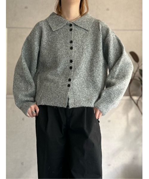 セール】【2025 AW】襟付きポロニットカーディガン（カーディガン