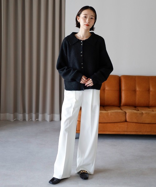 2025 AW】襟付きポロニットカーディガン（カーディガン/ボレロ