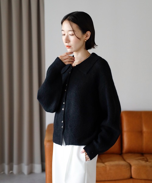セール】【2025 AW】襟付きポロニットカーディガン（カーディガン